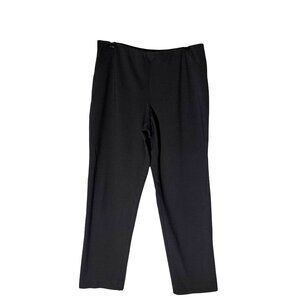 J. Jill Black Ponte Slim Leg Pull-On Ankle Pants Size L